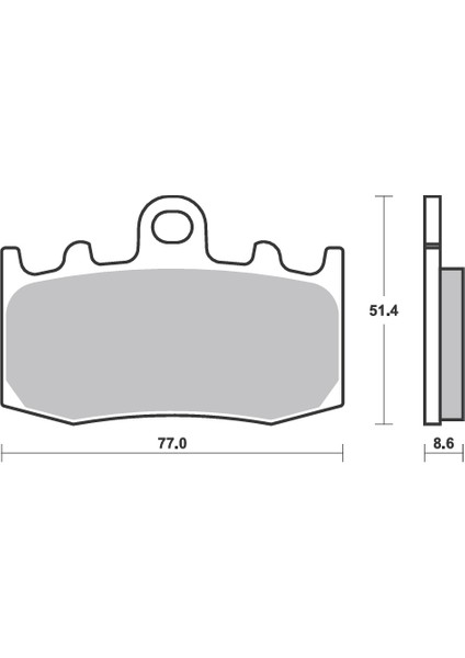 Bak Brakes Fmb-023-S Bmw R 1150, R 1200, K1200, K1300. Ön Fren Balatası Yarı Sinter Kalite