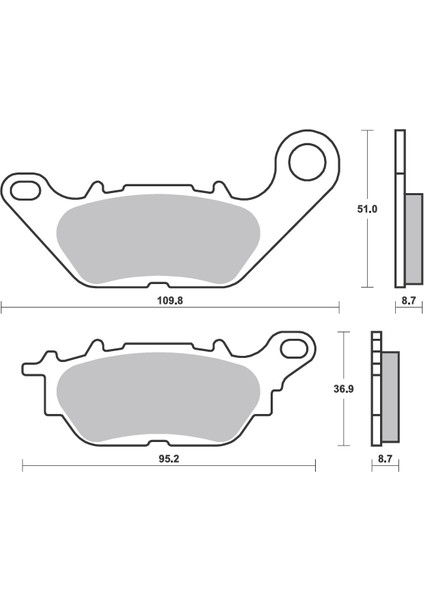 Bak Brakes Fmb-034 Yamaha Ybr 125 / Yamaha Xmax 300, Nmax 155,250 Arka Fren Balatası Organik Kalite