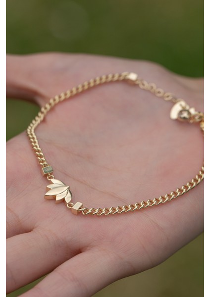 Gurmet Zincir Lotus Altın Bileklik CGKBLK0163 fiyatları