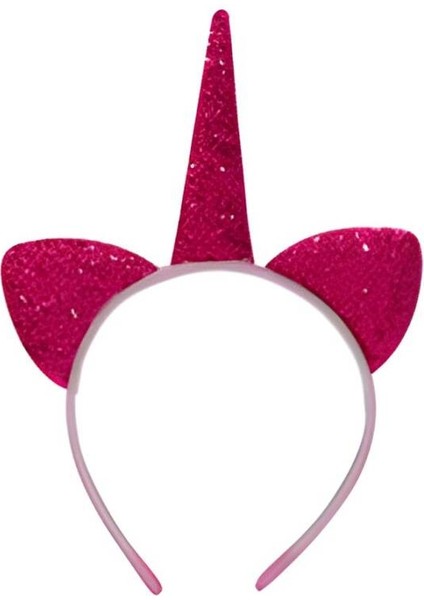 Unicorn Simli Fuşya Taç