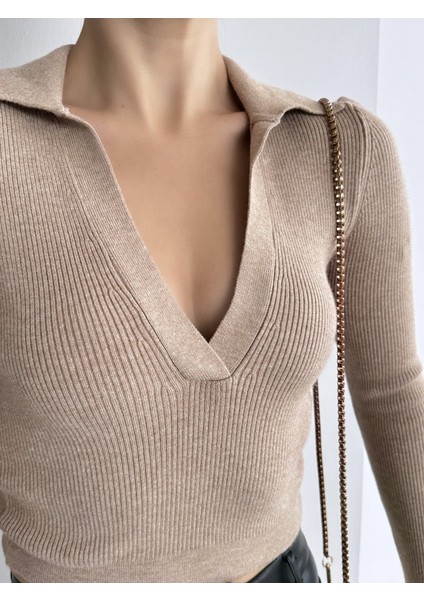 Kadın Vera V Yaka Triko Kazak modelleri