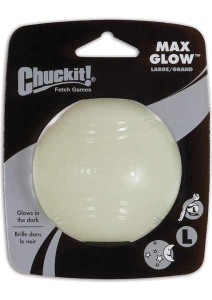 ! Max Glow Gece Parlayan Köpek Oyun Topu (Büyük Boy)
