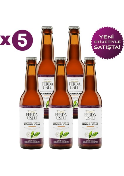 Organik Kombucha Çayı 5 x 330 ML