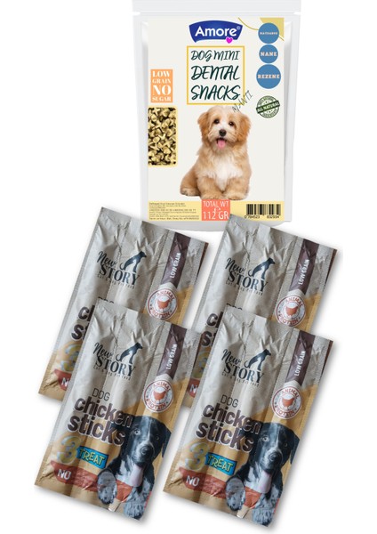 Diş Sağlığı Ağız Kokusu Mini-Dental Atıştırmalık Köpek Ödülü, 4 x 3lü Tavuklu Xl-Sticks
