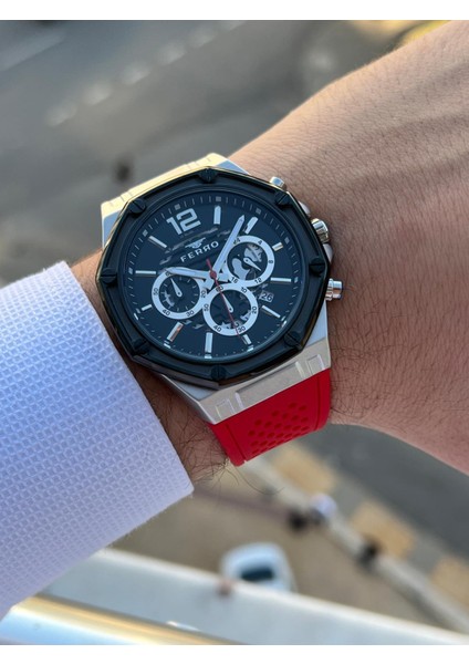 Silikon Kordon Iç Fonksiyonları Aktif 30 mt Suya Dayanıklı Erkek Kol Saati EFM.31398-J8 modelleri