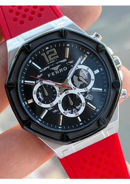 Silikon Kordon Iç Fonksiyonları Aktif 30 mt Suya Dayanıklı Erkek Kol Saati EFM.31398-J8 fırsatları