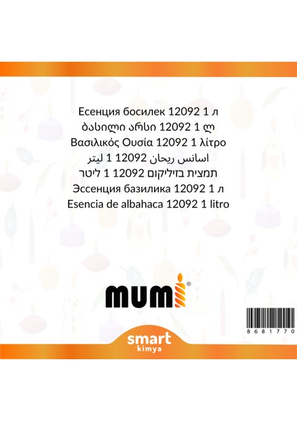 Fesleğen Mum Esansı 12092 1 Litre fiyatları