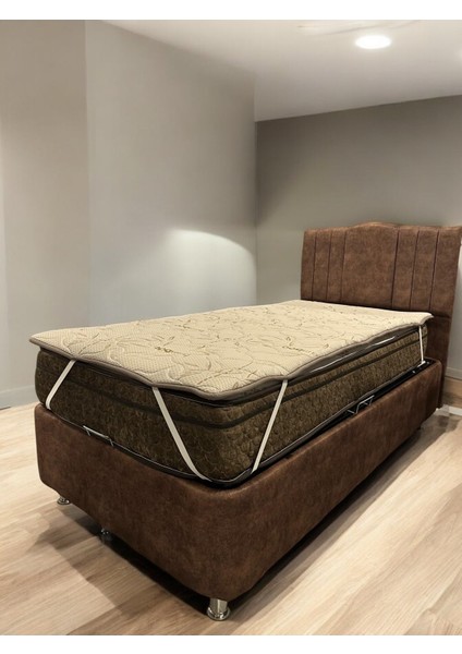 Bamboo 70X180 Yatak Pedi, Bambu Lastikli Yatak Şiltesi, Topper