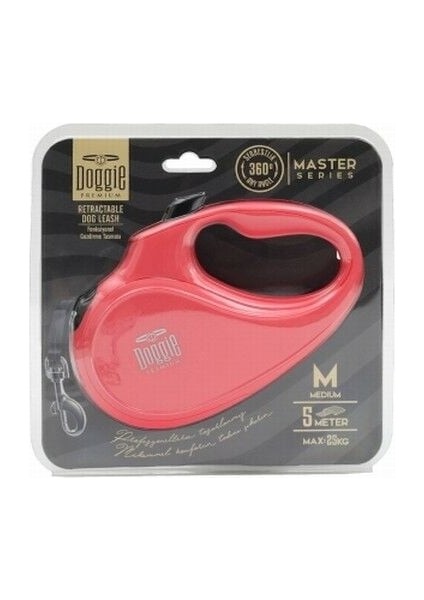 Doggie Otomatik Köpek Tasması Master Seri Medium Pembe