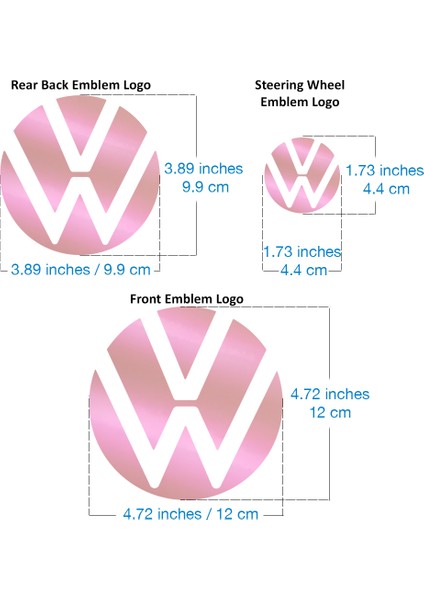Volkswagen 2021 Passat Polo Tiguan Golf Ön Ve Arka Logo Dekorasyon Sticker Set fırsatları