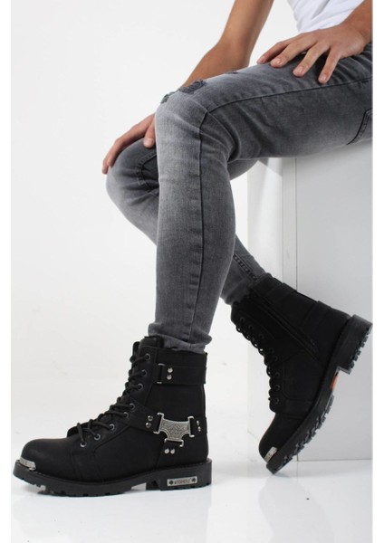 Tomıross Erkek Sıcak Astarlı Soğuk ve Su Geçirmez Motor Style Bot BTHRLY-1903