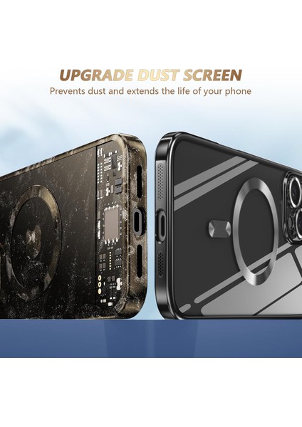 iPhone 16 Plus Kılıf Kamera Lens ve Hoparlör Toz Korumalı Magsafe Şarj Özellikli Esnek Silikon