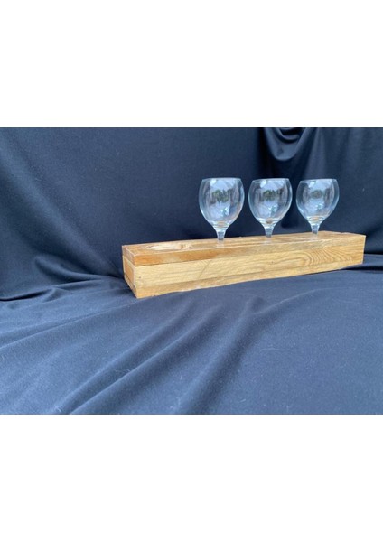 Ahşap Dekoratif Şaraplık Içki Standı Bardaklık Mini Bar