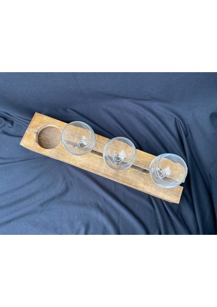 Ahşap Dekoratif Şaraplık Içki Standı Bardaklık Mini Bar