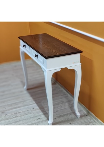 Ceviz Tablalı 100 Cm Çekmeceli Beyaz Lükens Dresuar fiyatları