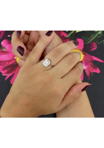 925 Ayar Gümüş Beyaz Baget Taşlı Pırlanta Montür Takı Seti modelleri