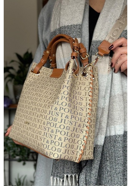 Kadın Örgülü 4 Bölmeli Omuz Çantası ve El Çantası 2180-GD fiyatları