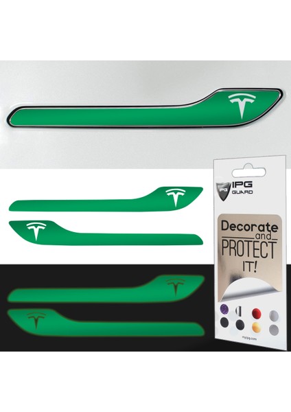 Tesla Model 3 - Y Için Özel Kesim Tesla Logolu Kapı Kolu Reflektif Sticker Seti (4'Lü Set) indirimleri