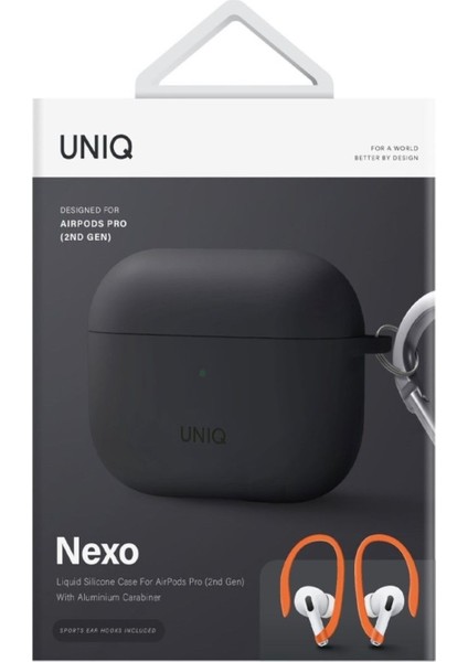 UNIQ Better By Design Airpods Pro 2 Uyumlu 2. Nesil Nexo Serisi Çift Katmanlı Hibrit Koruma Kablosuz Şarj Destekli Kılıf