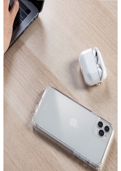 Airpods Pro 2 (2.nesil) Uyumlu Kılıf Glase Serisi Cristal Net Görünüm Kablosuz Şarj Destekli