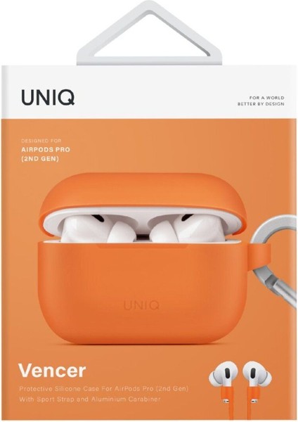 UNIQ Better By Design Airpods Pro 2 Uyumlu 2. Nesil Vencer Serisi Sporculara Özel Tasarım Kablosuz Şarj Desteği Kılıf