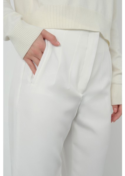 Fit Pantolon Ekru modelleri