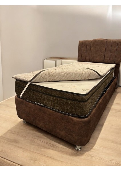 Bamboo 80X175 Yatak Pedi, Bambu Lastikli Yatak Şiltesi, Topper