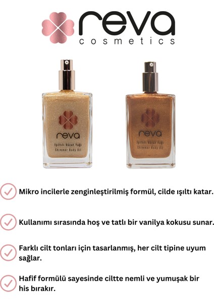 Işıltılı Vücut Yağı Bronz - Shimmer Body Oil 100 Ml - No: 580 - Vegan & Temiz Içerik