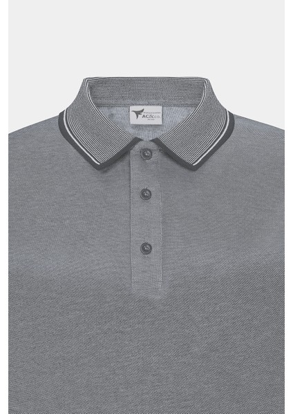 AC&Co / Altınyıldız Classics Erkek Çekmeyen Pamuklu Kumaş Slim Fit Dar Kesim Kıvrılmaz Polo Yaka Tişört