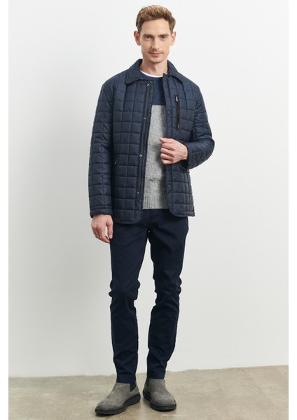 ALTINYILDIZ CLASSICS Erkek Lacivert Standart Fit Normal Kesim Bebe Yaka Fermuar Cepli Rüzgar Geçirmez Overcoat fiyatları