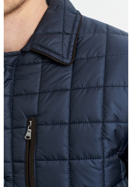 ALTINYILDIZ CLASSICS Erkek Lacivert Standart Fit Normal Kesim Bebe Yaka Fermuar Cepli Rüzgar Geçirmez Overcoat fırsatları