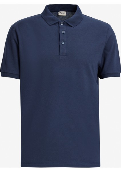 Erkek Siyah-Beyaz- Lacivert 3'lü Çekmeyen Pamuklu Slim Fit Dar Kesim Kıvrılmaz Polo Yaka Tişört