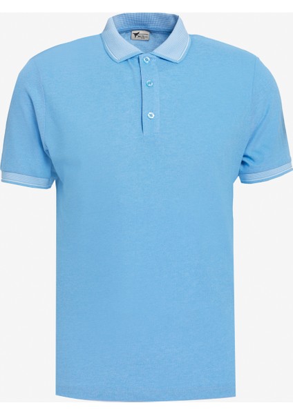 Erkek Siyah-Mavi-Mor Beyaz 3'lü Çekmeyen Pamuklu Slim Fit Dar Kesim Kıvrılmaz Polo Yaka Tişört
