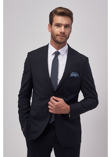 ALTINYILDIZ CLASSICS Erkek Lacivert Slim Fit Dar Kesim Su Ve Leke Tutmayan Nano Takım Elbise