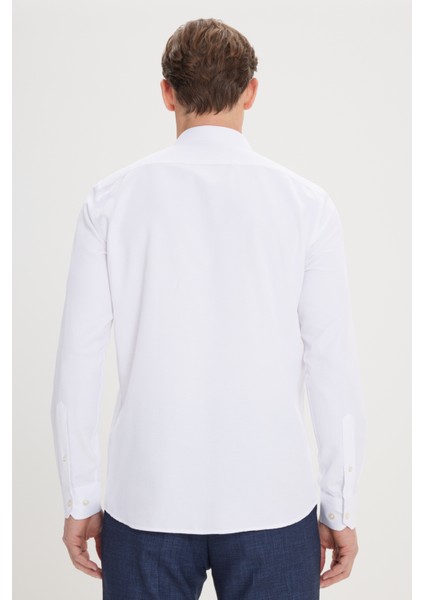 Özel Hediye Kutulu Slim Fit Dar Kesim Pamuklu Gömlek-Cüzdan Set