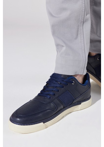 ALTINYILDIZ CLASSICS Erkek Lacivert Bağcıklı Esnek Rahat Taban Günlük Sneaker Ayakkabı