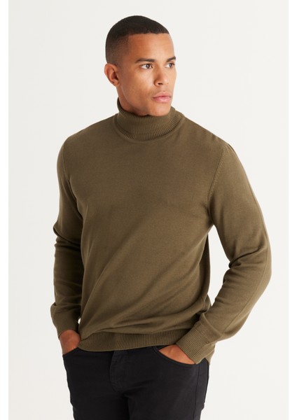 ALTINYILDIZ CLASSICS Altınyıldız Classics Tam Balıkçı Yaka Standart Haki Erkek Kazak 4A4924100058 fiyatları