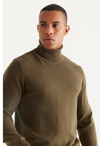 ALTINYILDIZ CLASSICS Altınyıldız Classics Tam Balıkçı Yaka Standart Haki Erkek Kazak 4A4924100058 modelleri