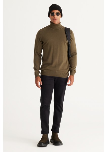 ALTINYILDIZ CLASSICS Altınyıldız Classics Tam Balıkçı Yaka Standart Haki Erkek Kazak 4A4924100058 indirimleri