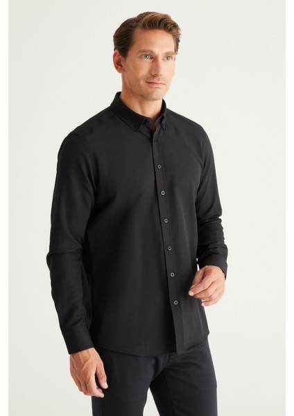 2'li Pamuklu Kolay Ütülenebliir Slim Fit Dar Kesim Düğmeli Yaka Oxford Gömlek Paketi