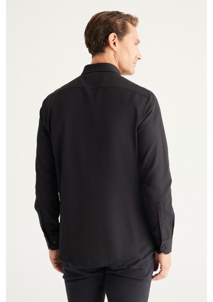 2'li Pamuklu Kolay Ütülenebliir Slim Fit Dar Kesim Düğmeli Yaka Oxford Gömlek Paketi