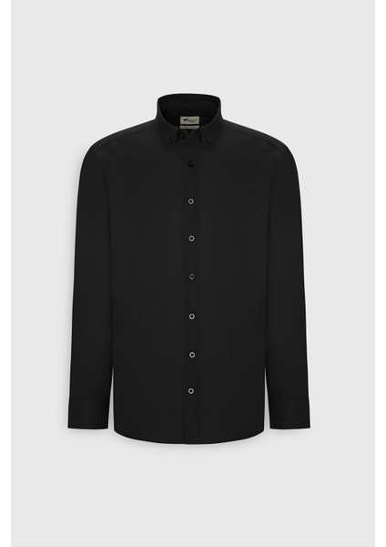 2'li Pamuklu Kolay Ütülenebliir Slim Fit Dar Kesim Düğmeli Yaka Oxford Gömlek Paketi