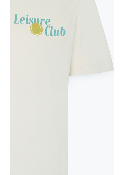 Erkek Sarı Standart Fit Normal Kesim %100 Pamuk Yumuşak Dokulu Baskılı Bisiklet Yaka Tişört