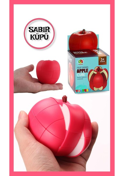 Elma Şeklinde Akıl Küpü Sabır Küpü Zeka Sabır Küpü Küp Kırmızı