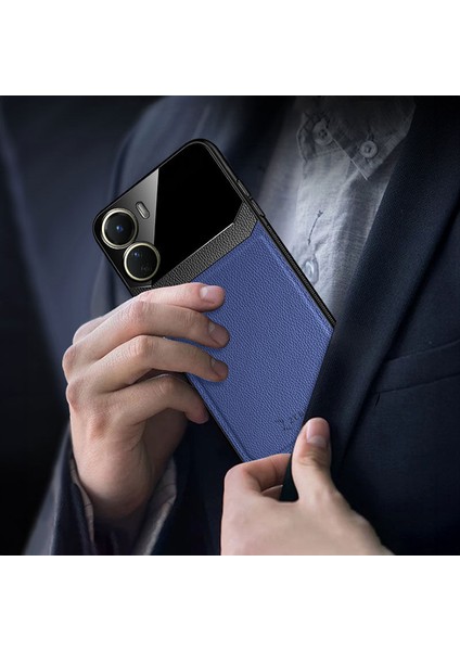 Vivo Y16 Kılıf Zebana Lens Deri Kılıf Lacivert fırsatları