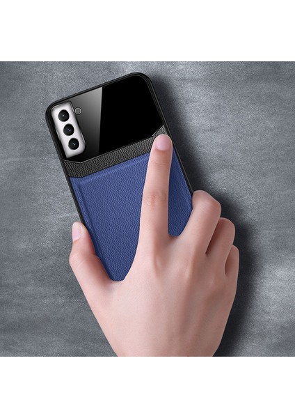 Samsung Galaxy S23 Kılıf Zebana Lens Deri Kılıf Lacivert modelleri