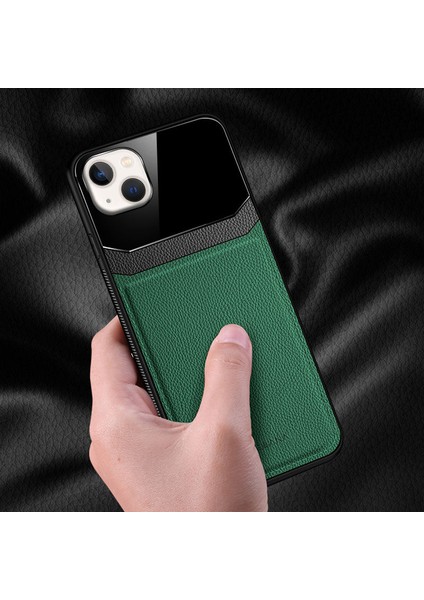 Apple iPhone 13 Mini Kılıf Zebana Lens Deri Kılıf Yeşil fiyatları