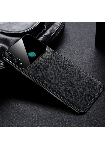 Huawei Y9 Prime 2019 Kılıf Zebana Lens Deri Kılıf Siyah