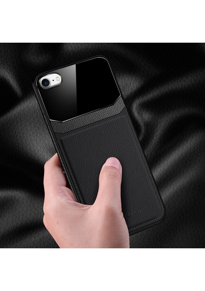 Apple Iphone 8 Kılıf Zebana Lens Deri Kılıf Siyah fiyatları
