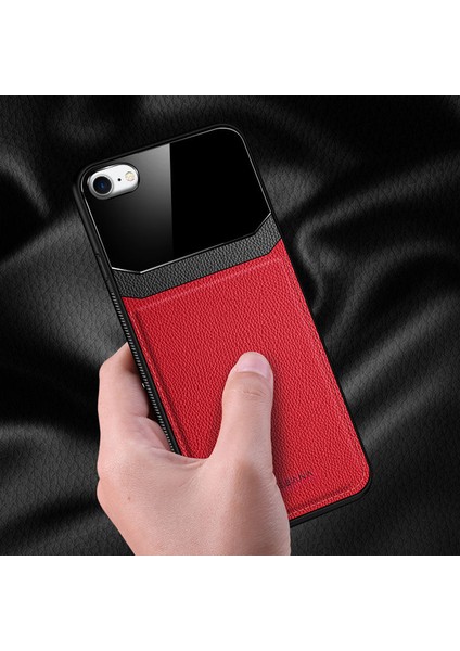 Apple Iphone 8 Kılıf Zebana Lens Deri Kılıf Kırmızı fiyatları